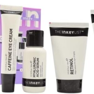 The INKEY List Winter Skin 101:: Oat Cleansing Balm, Hyaluronic Acid Serum, Caffeine Eye Cream, Retinol Serum