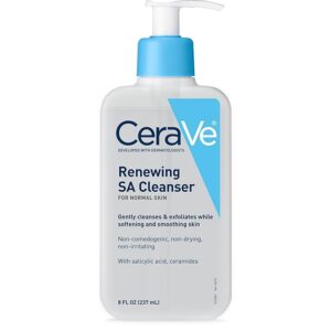 CeraVe SA Cleanser | Salicylic Acid Cleanser with Hyaluronic Acid, Niacinamide & Ceramides| BHA Exfoliant for Face - 8 fl Oz (237ml)