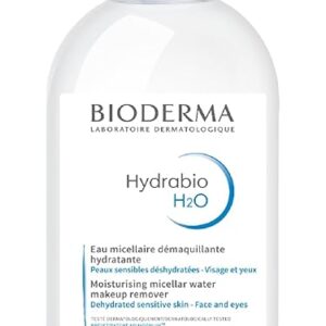 Bioderma - Hydrabio H2O Hydrating Micellar Cleansing Water and Makeup Removing Solution for Dehydrated Sensitive Skin - Face and Eyes - 16.7 fl.oz.
