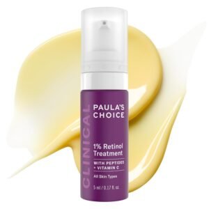 Paula's Choice CLINICAL 1% Retinol Treatment Cream with Peptides, Vitamin C & Licorice Extract, Anti-Aging & Wrinkles, Travel Size. PACKAGING MAY