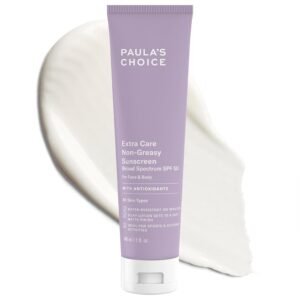 Paula's Choice Extra Care Non Greasy, Oil Free Face & Body Sunscreen SPF 50, UVA & UVB Protection, Water & Sweat Resistant, 5 Ounce