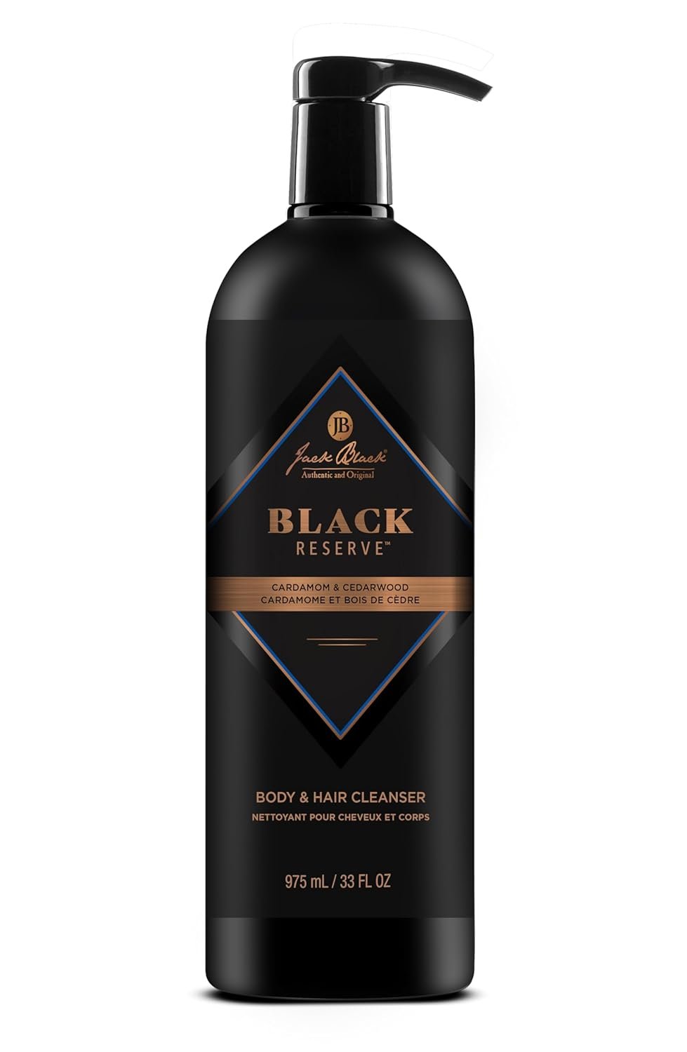 Jack Black Black Reserve Body & Hair Cleanser with Cardamom & Cedarwood - 33 fl oz