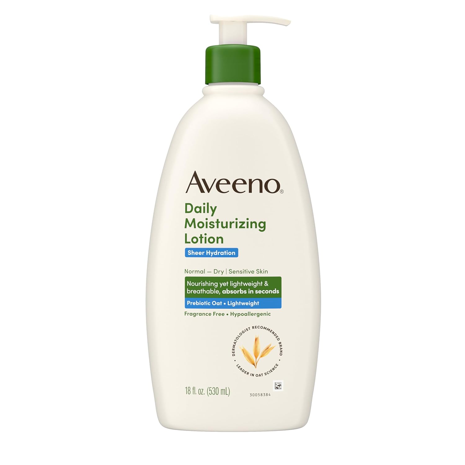 Aveeno Sheer Hydration Daily Moisturizing Lotion for Dry Skin with Soothing Oat, - 18 fl oz