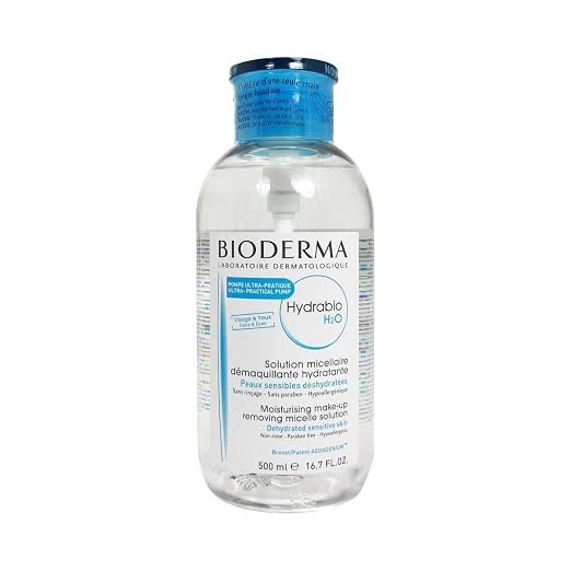 Bioderma - Hydrabio H2O PUMP - Micellar Water - Cleansing and Make-Up Removing - for Dehydrated Sensitive Skin - 16 fl oz