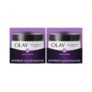Night Cream with Beta-Hydroxy Complex and Vitamin E by Olay Age Defying,Classic, Pack of 2