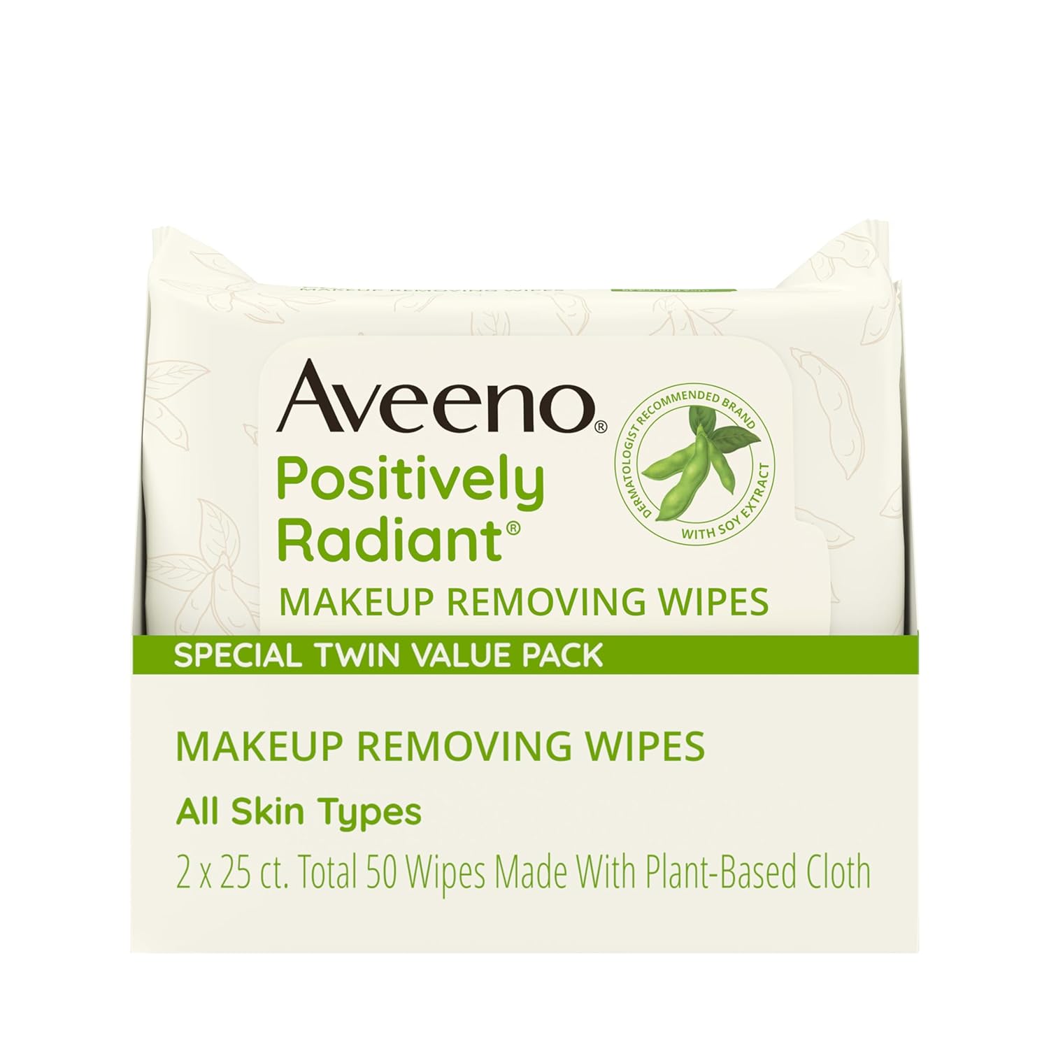 Aveeno Positively Radiant Oil-Free Makeup Removing Facial Cleansing Wipes - 25 ct