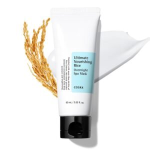 COSRX Ultimate Nourishing Rice Overnight Spa Mask, 60ml / 2.02 fl.oz | Rice Extract 68% and Niacinamide 2% | Korean Skin Care, Animal Testing Free