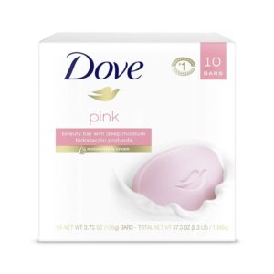 Dove, Beauty Cream Bar Soap, Pink, Pack of 10 bars - 100 Gram / 3.5 Ounce Each