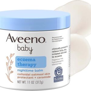 Aveeno Baby Eczema Therapy Nighttime Balm, Skin Protectant for Eczema Relief, (SV) oz