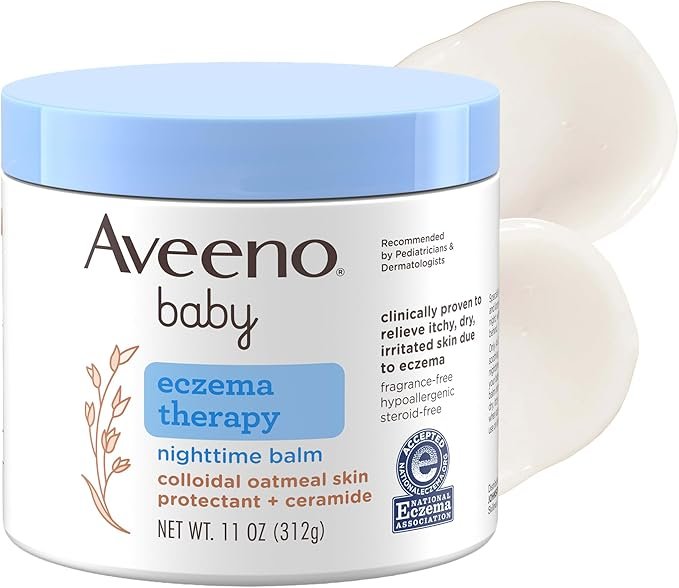 Aveeno Baby Eczema Therapy Nighttime Balm, Skin Protectant for Eczema Relief, (SV) oz