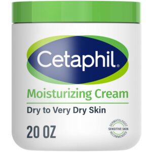Body Moisturizer by CETAPHIL, Hydrating Moisturizing Cream for Dry to Very Dry, Sensitive Skin, 20 oz, Fragrance Free, Non-Comedogenic, Non-Greasy