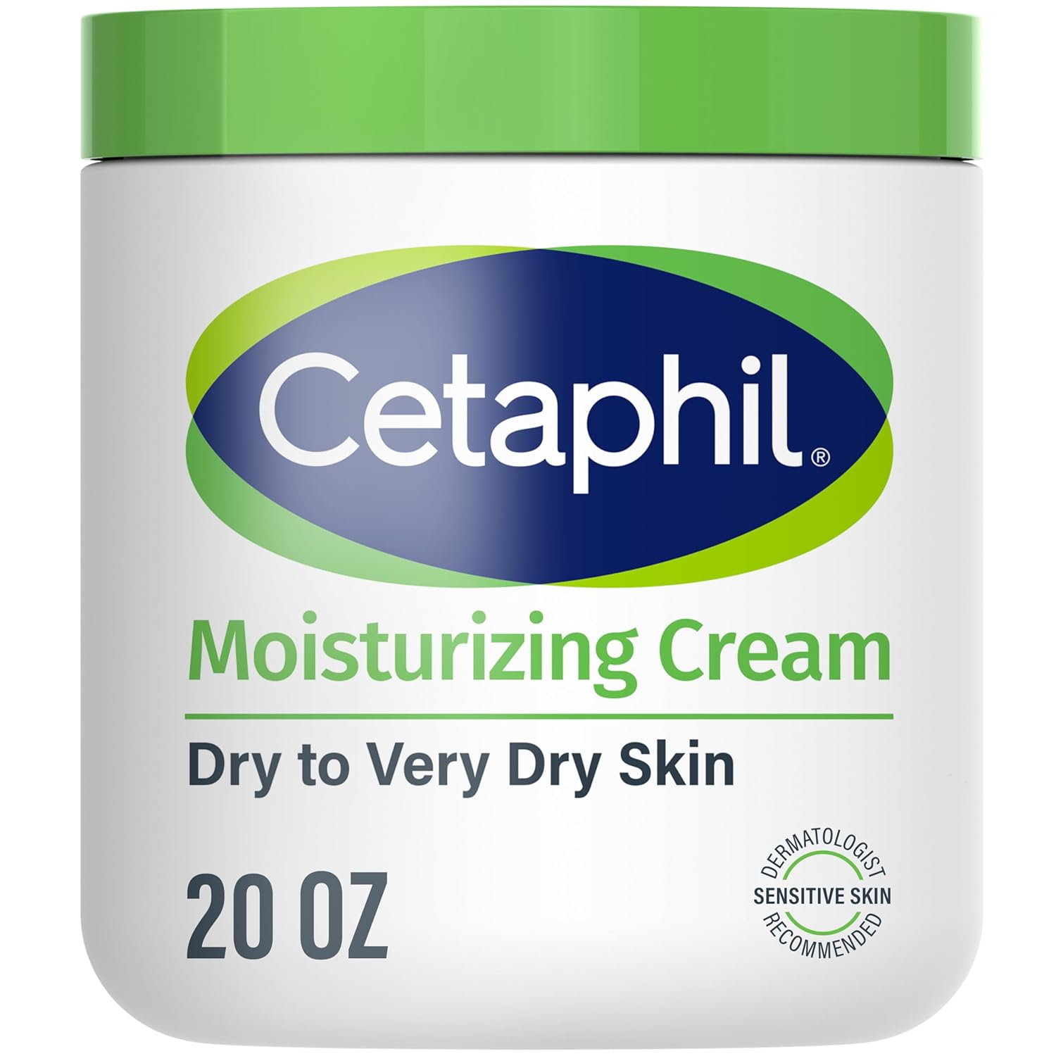 Body Moisturizer by CETAPHIL, Hydrating Moisturizing Cream for Dry to Very Dry, Sensitive Skin, 20 oz, Fragrance Free, Non-Comedogenic, Non-Greasy