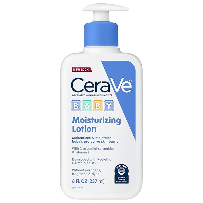 CeraVe Baby Lotion | Gentle Baby Skin Care with Ceramides, Niacinamide & Vitamin E | Fragrance, Paraben, Dye & Phthalates Free | Lightweight Baby