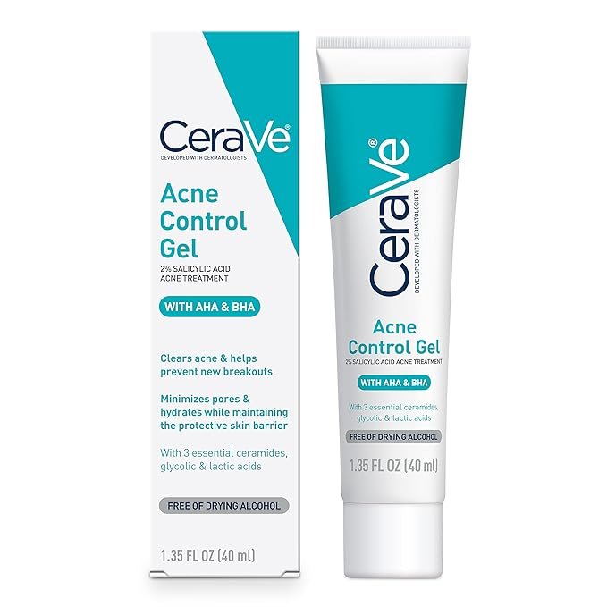 CeraVe Salicylic Acid Acne Control Gel, Acne Treatment for Face