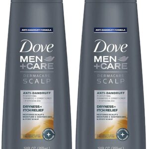 DOVE MEN + CARE 2 in 1 Shampoo and Conditioner Dandruff Defense 20.4 Fl Oz (Pack of 4)