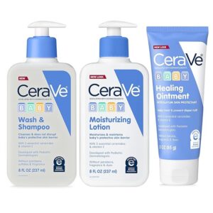 CeraVe Baby Wash & Shampoo 8 oz & Baby Lotion 8 oz Set