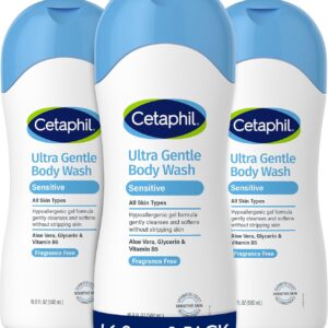 Cetaphil Gentle Skin Cleanser, Hydrating Face Wash & Body Wash, Ideal for Sensitive, Dry Skin, Fragrance- Free, Dermatologist Recommended, 16 fl oz