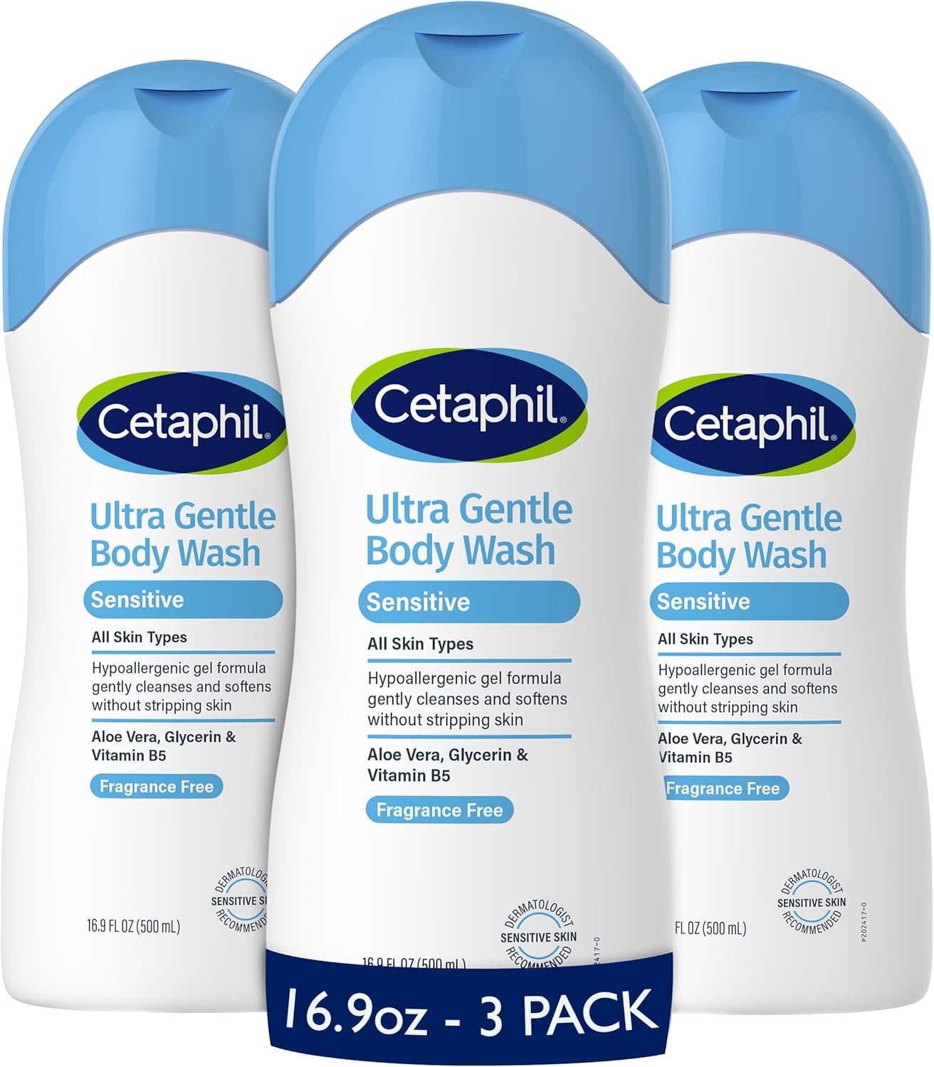Cetaphil Gentle Skin Cleanser, Hydrating Face Wash & Body Wash, Ideal for Sensitive, Dry Skin, Fragrance- Free, Dermatologist Recommended, 16 fl oz