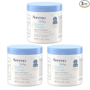 Aveeno Baby Eczema Therapy Nighttime Balm, Colloidal Oatmeal for Eczema Relief, 5.5 oz